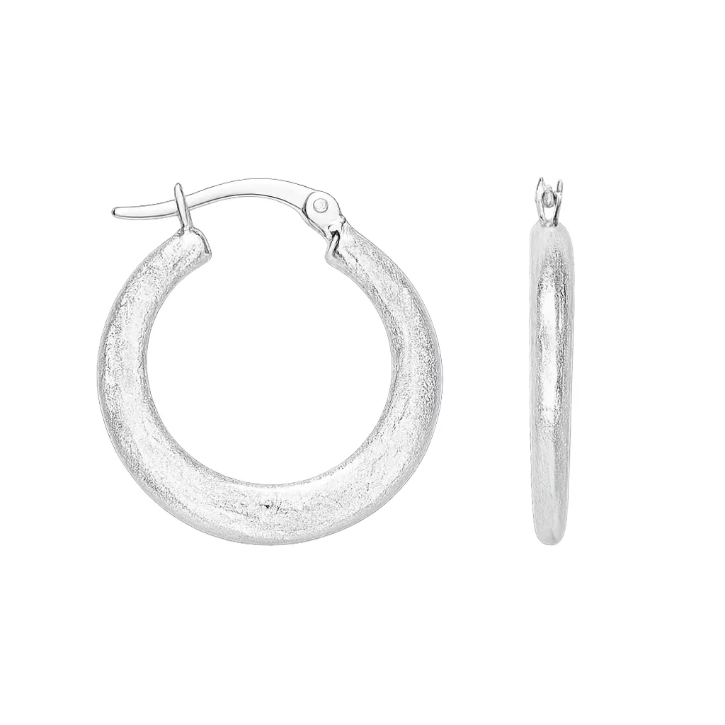 Sterling silver hoop earring