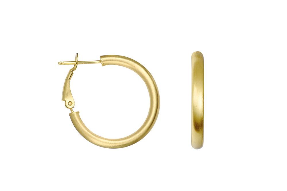 Pendiente aro plata 925 tubo 3mm