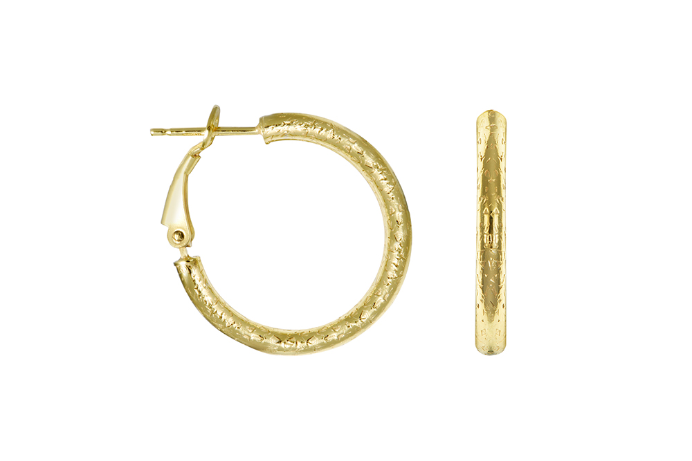 Sterling silver 3mm tube hoop earring