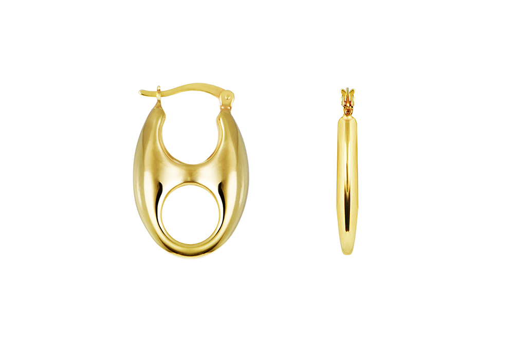 Pendiente plata 925 calabrote 26x17mm