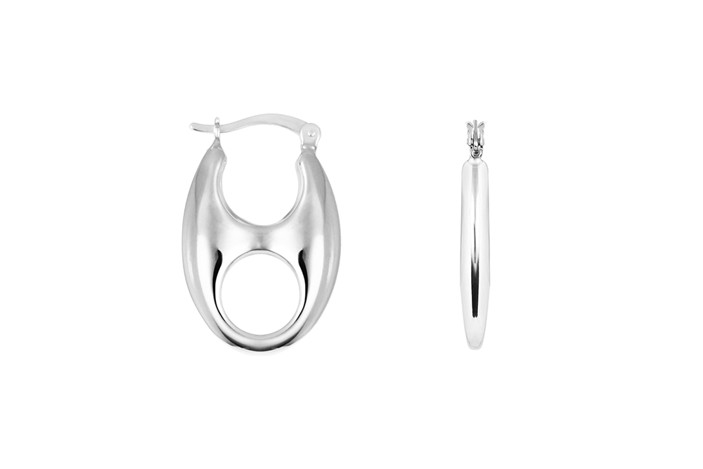 Pendiente plata 925 calabrote 26x17mm