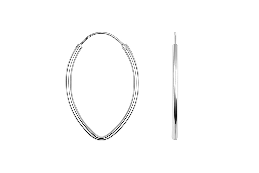 Pendiente plata 925 aro oval