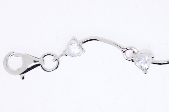 Pulsera plata rodiada cz