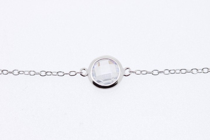 Bracelet cz silver 925 with rh