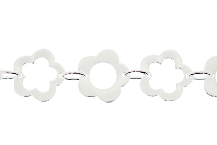Pulsera plata 925 flor