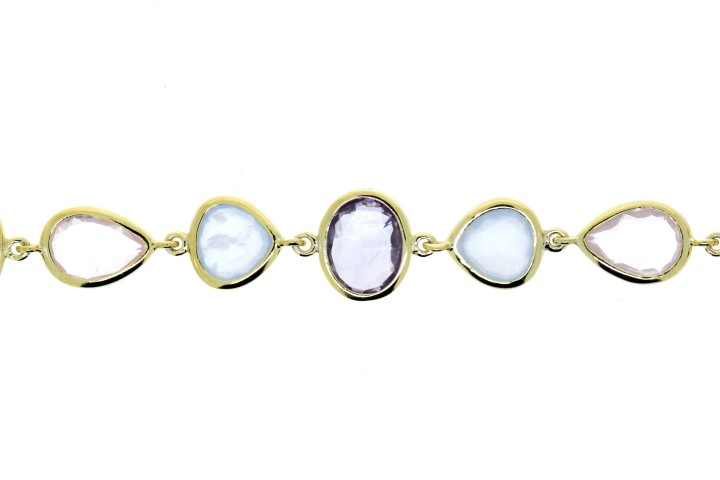[69160170000] Silver 925 bracelet amethyst c 17cm sterling silver