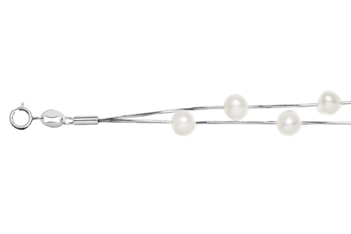 [07926P171PBL] Silver 925 pearl bracelet