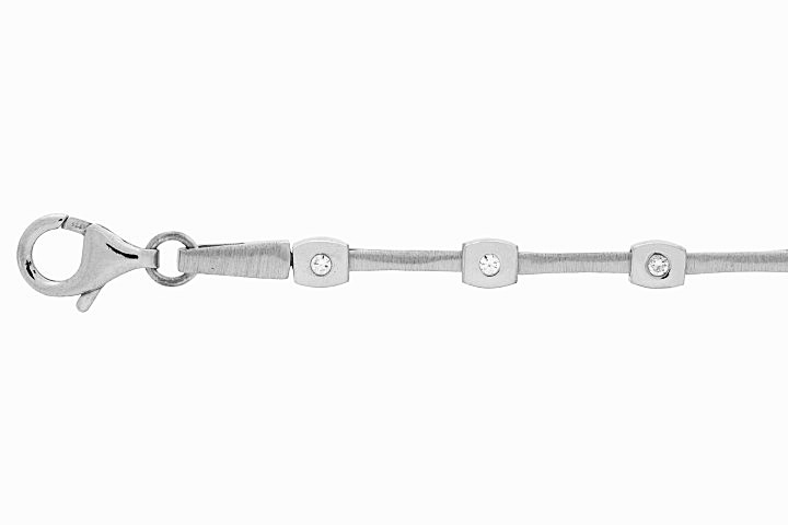 Silver 925 cz bracelet 18cm rhodium