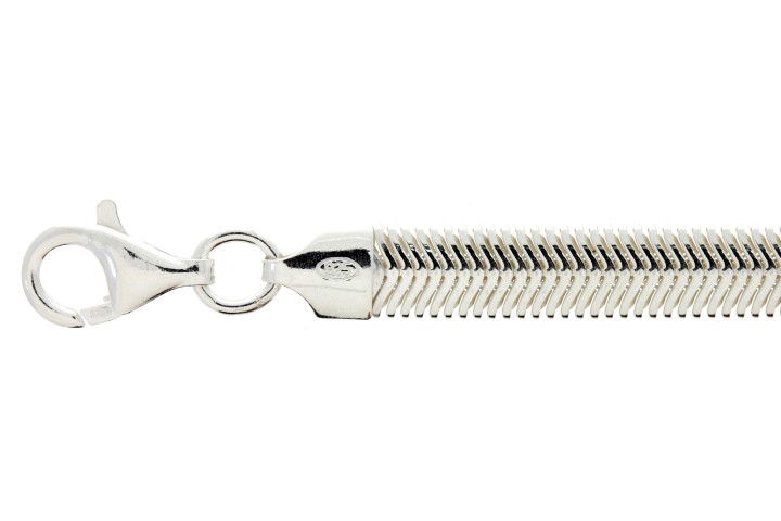 Pulsera plata 925 real snake hueca oval 640