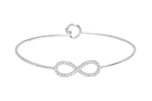 [088790001ZBL] Brazalete plata 925 rigido infinito cz