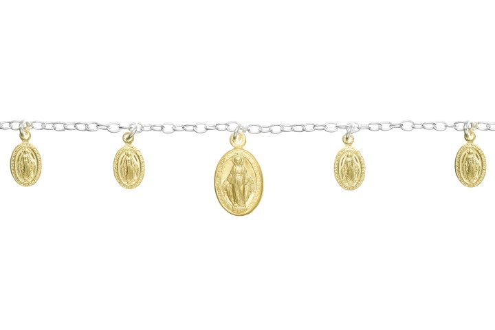[08937P15PLDO] Pulsera plata 925 virgenes