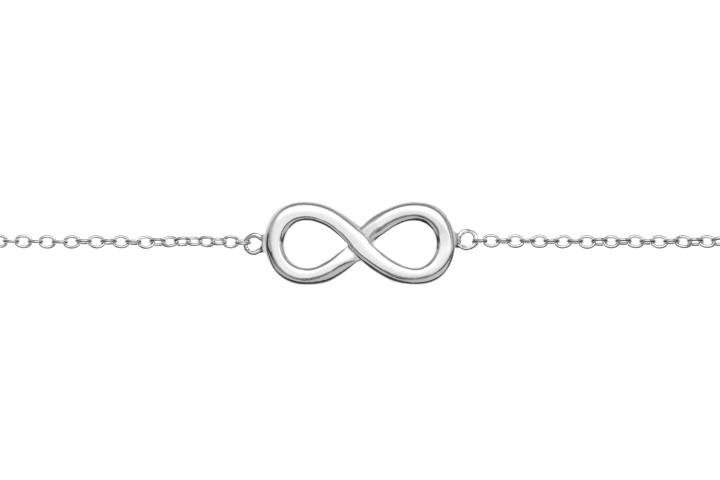 Silver 925 infinity symbol bra 16+5cm sterling silver