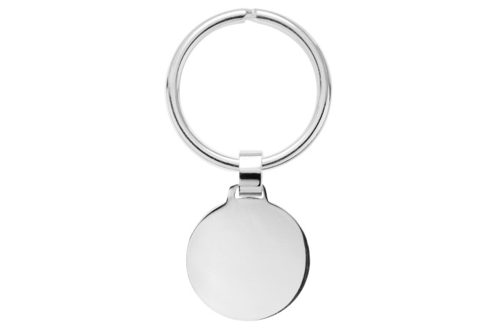 [0910300000PL] Llavero plata 925 aro placa redonda 24mm