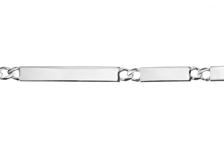 Silver 925 id curb chain brace 19cm sterling silver