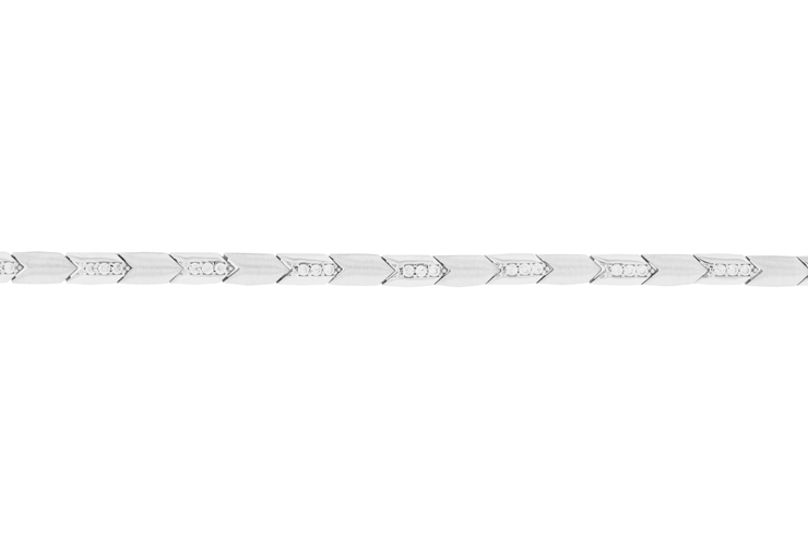 Silver 925 cz bracelet 18cm rhodium