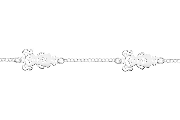 Silver 925 girl bracelet 16+5cm sterling silver