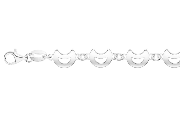 Pulsera plata 925 lunas