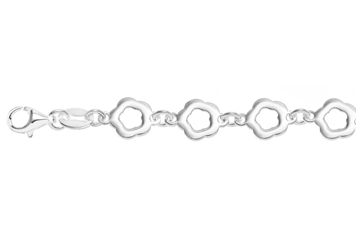 Pulsera plata 925 flor