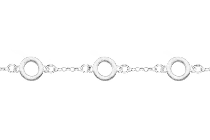 Silver 925 circle bracelet 16+5cm sterling silver