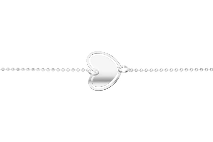 Pulsera plata 925 corazon