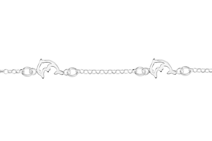 Silver 925 dolphins bracelet