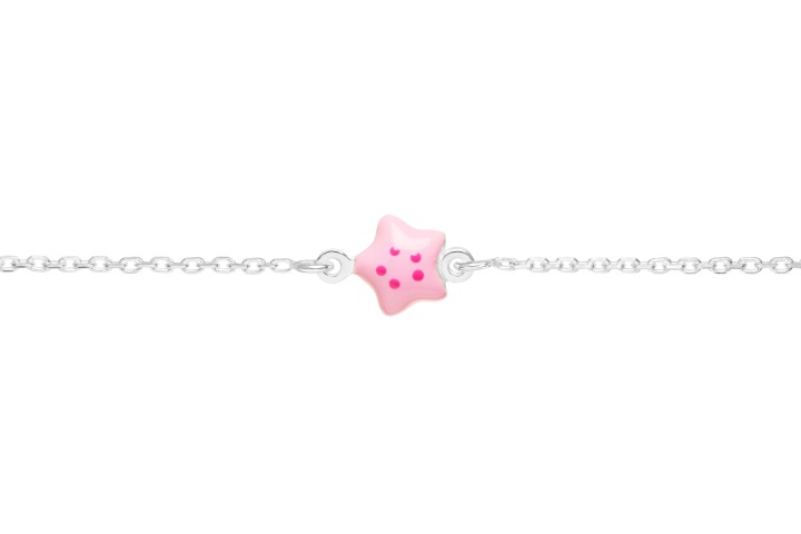 Silver 925 enamel star bracelet