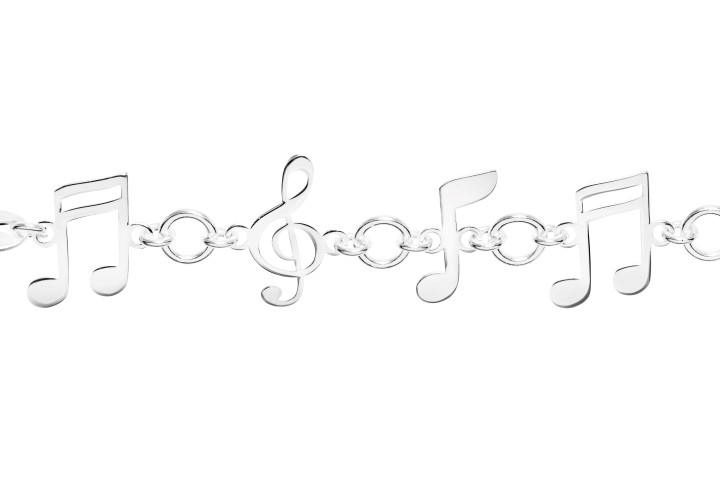 Pulsera plata 925 música