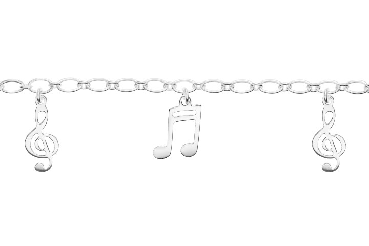 Pulsera plata 925 música