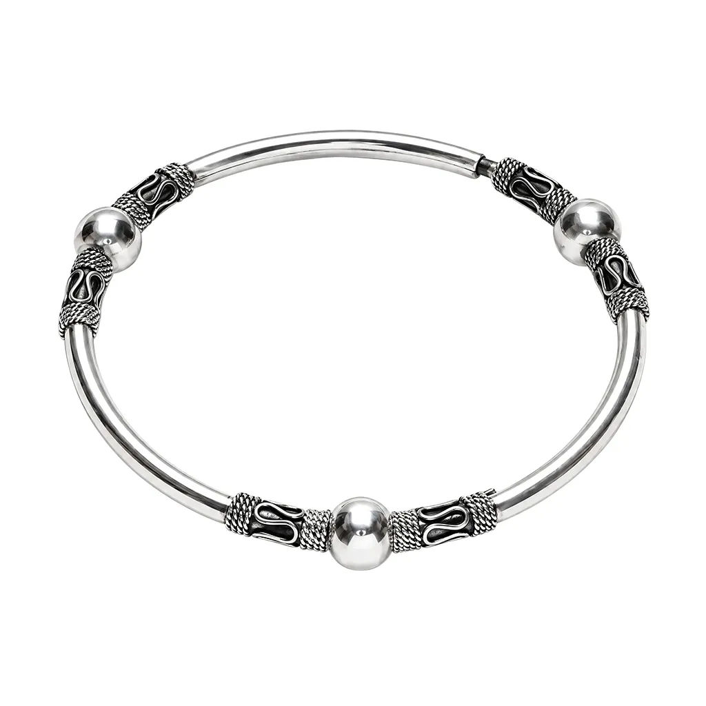 [1013260000OX] Silver 925 bali bangle