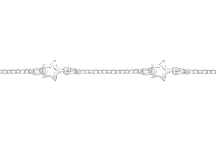 Pulsera plata 925 cuatro estrellas