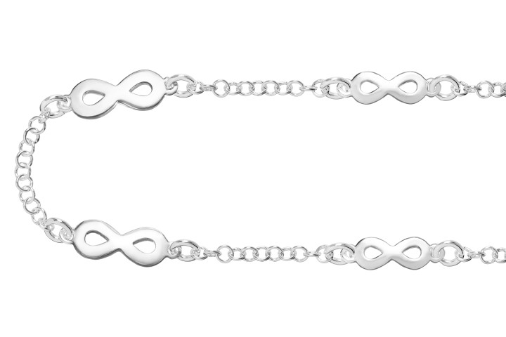 Pulsera plata 925 cuatro infinitos