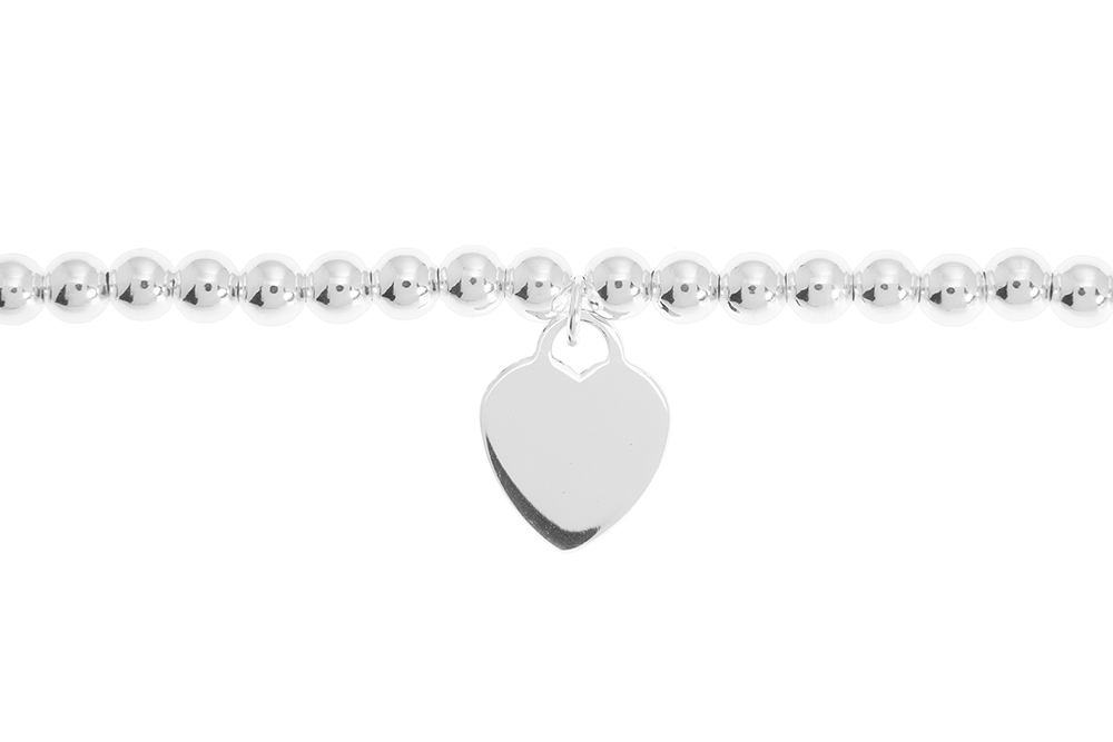 Heart bracelet silver 925 18cm sterling silver