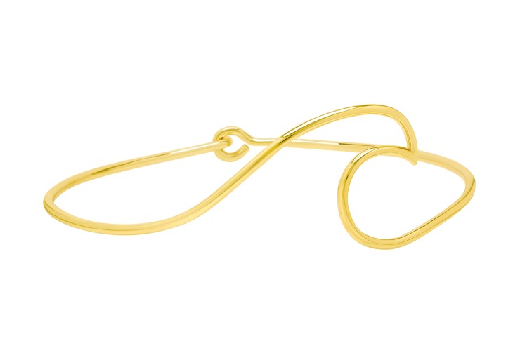 Brazalete plata 925 rigido ola cerrado