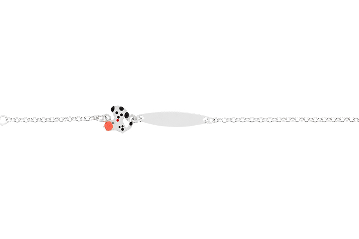 Silver 925 enamel dog bracelet