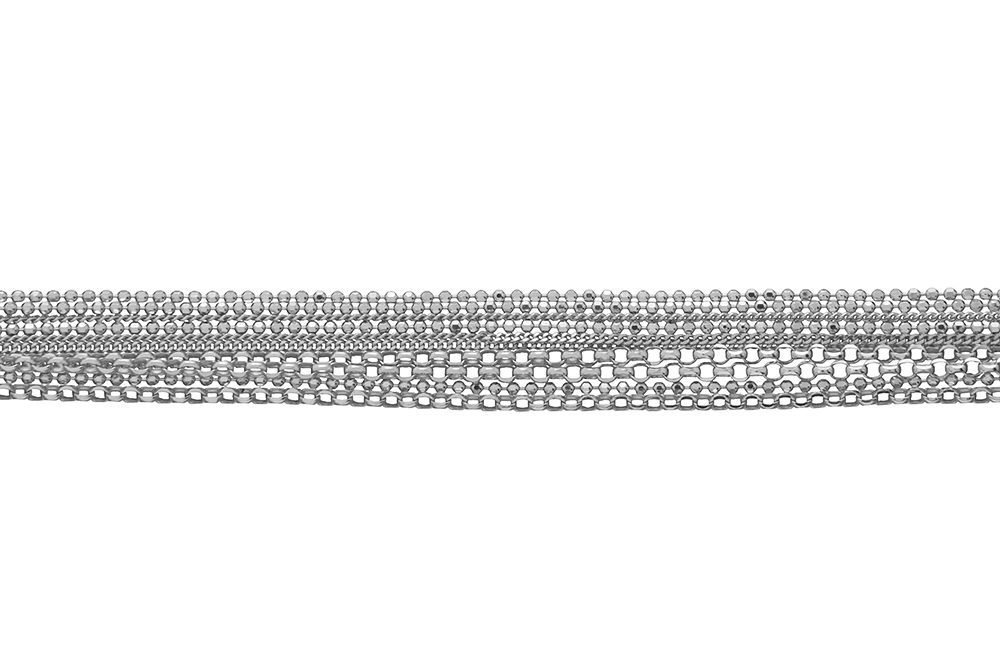 Pulsera plata 925 mix de cadenas
