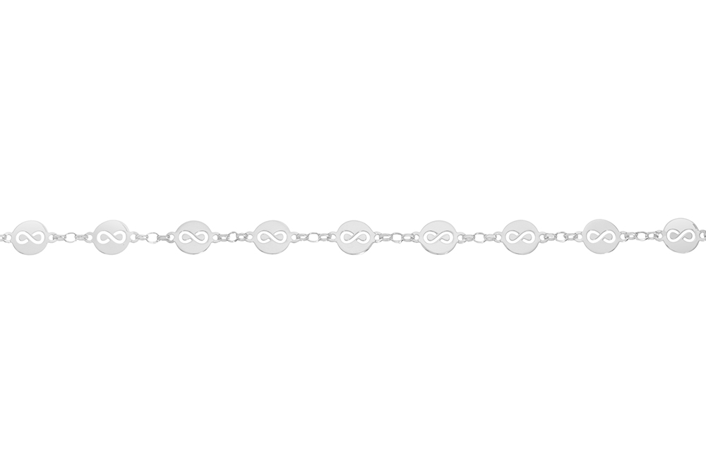 Pulsera plata 925 mini placa infinito