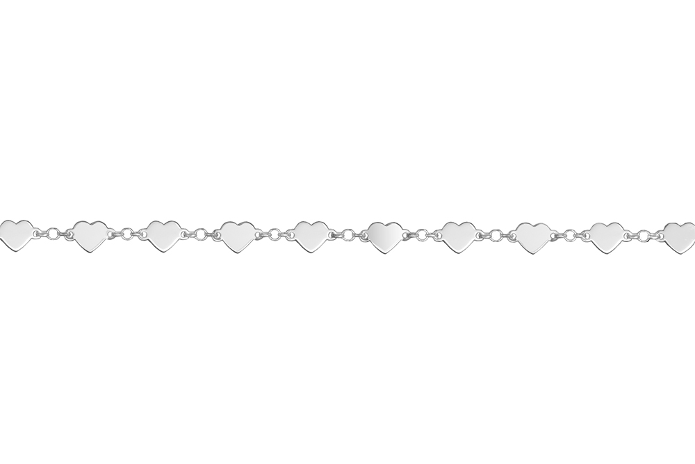 Pulsera plata 925 corazones