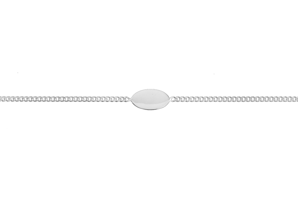 Pulsera plata 925 no me olvides ovalada