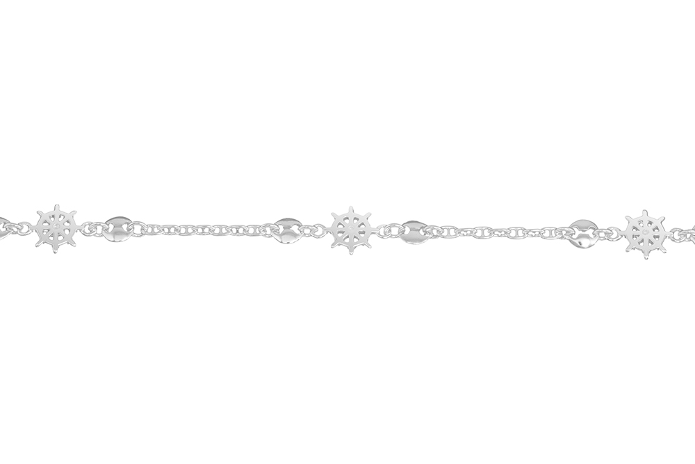 Pulsera plata 925 timón