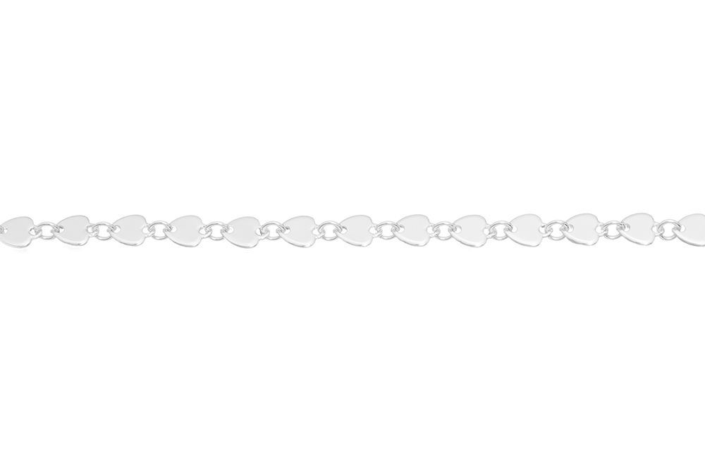 Pulsera plata 925 corazones