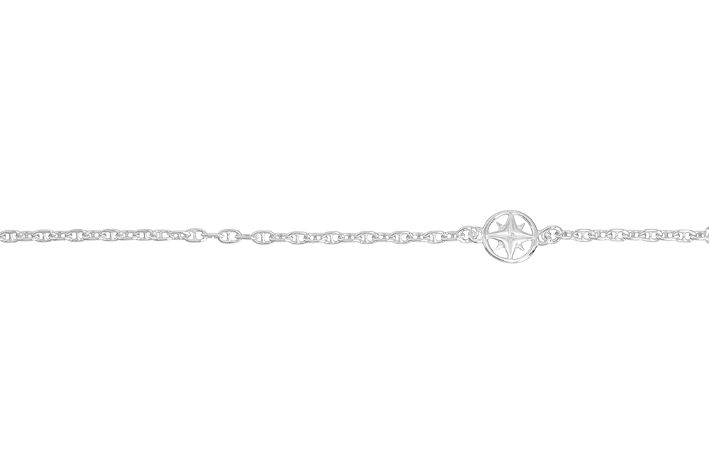 Pulsera plata 925 rosa de los vientos