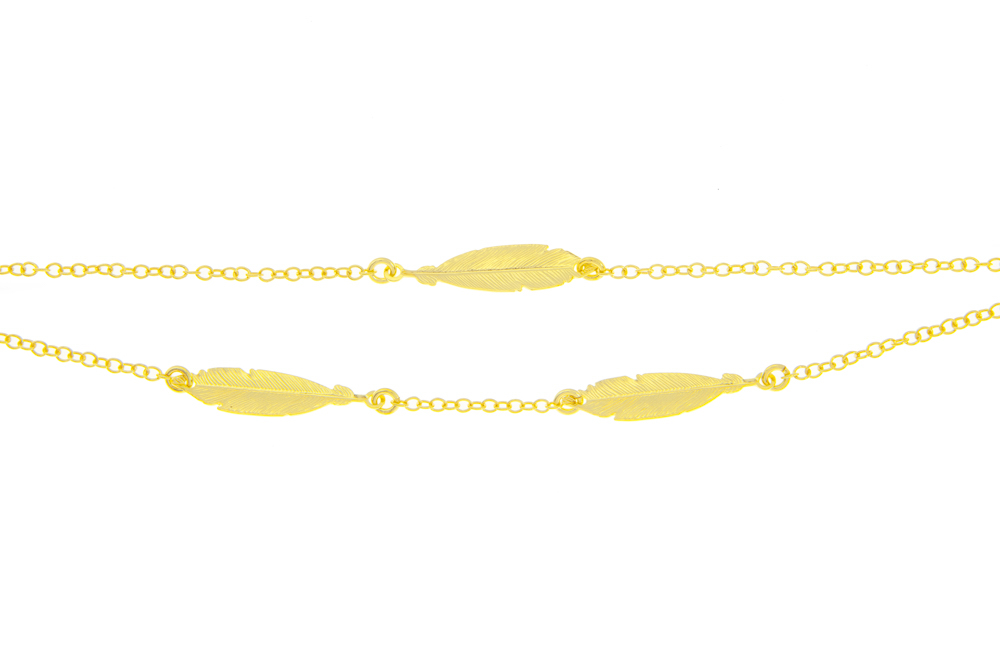 Pulsera plata 925 plumas