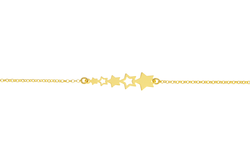 Pulsera plata 925 estrellas