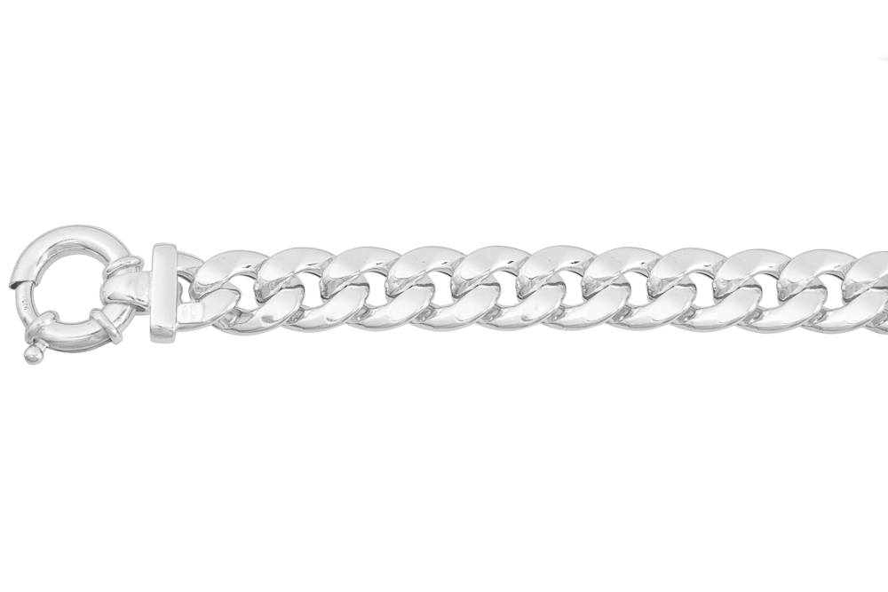 Pulsera plata 925 barbada hueca reasa marinera