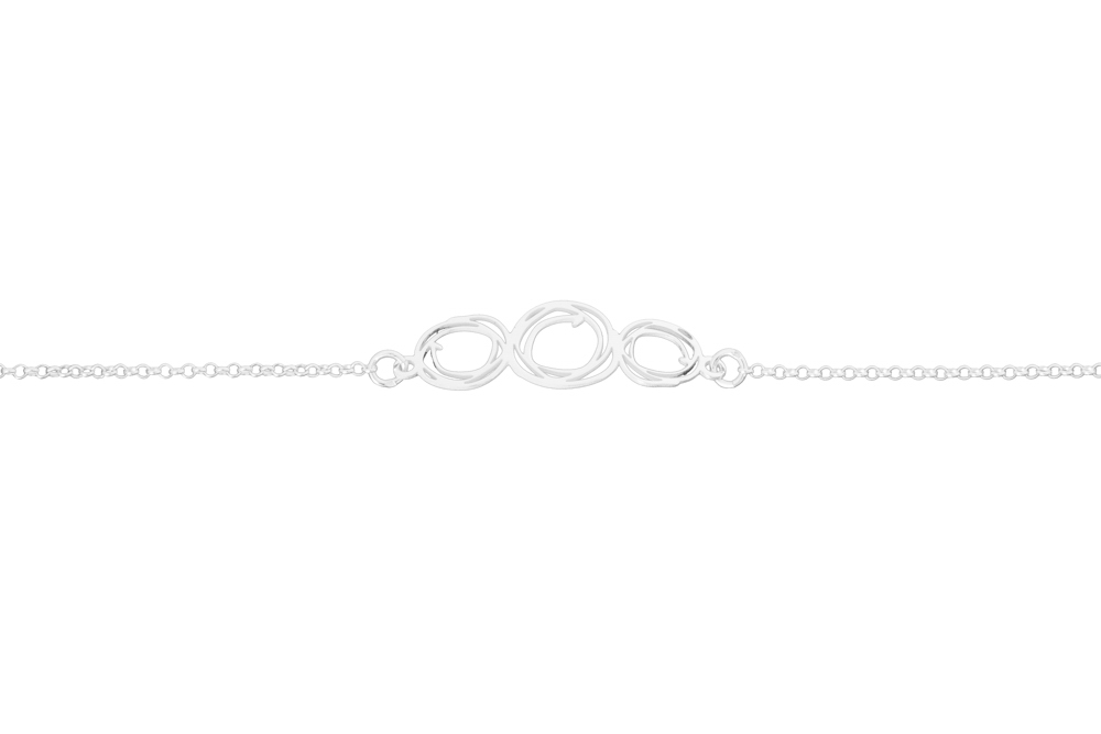 Pulsera plata 925 círculos