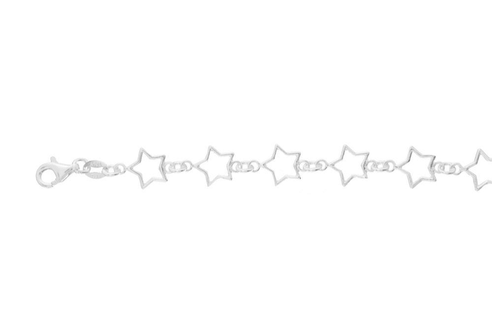 [1298101800PL] Pulsera plata 925 estrella