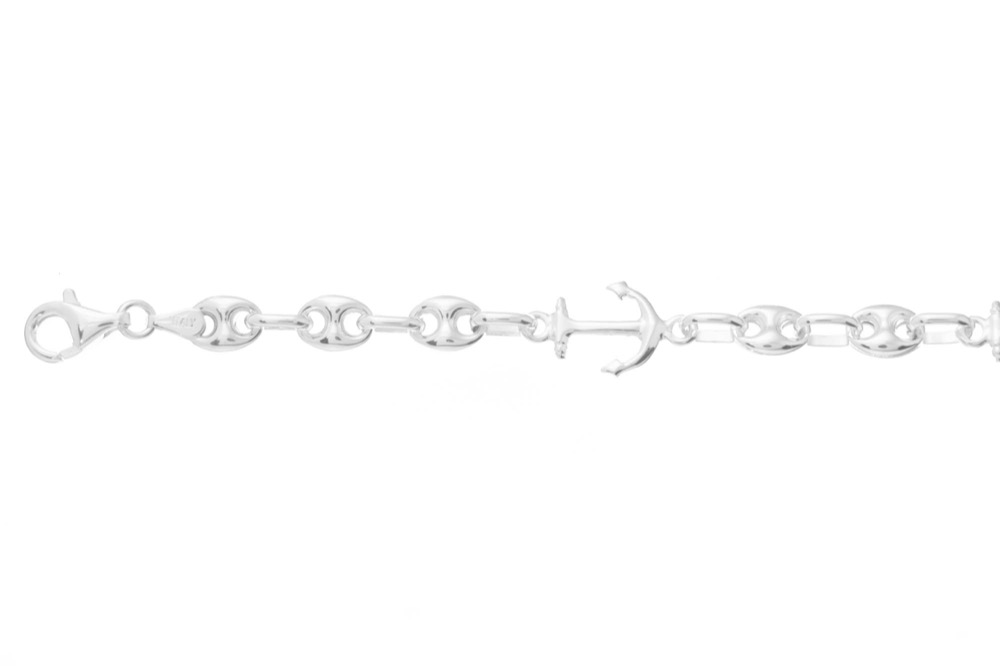 Pulsera plata 925 ancla & calabrote