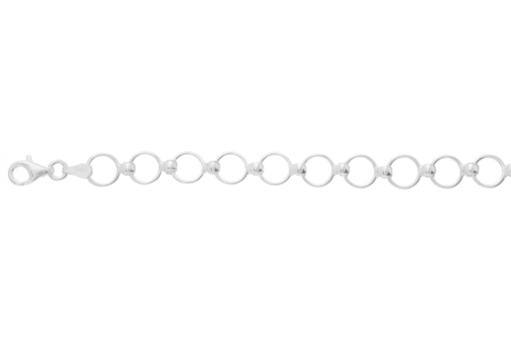 Pulsera plata 925 anillas 7mm