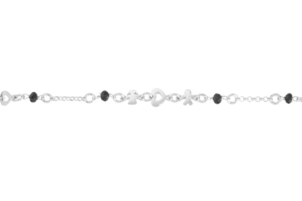 Silver 925 bracelet 18cm rhodium