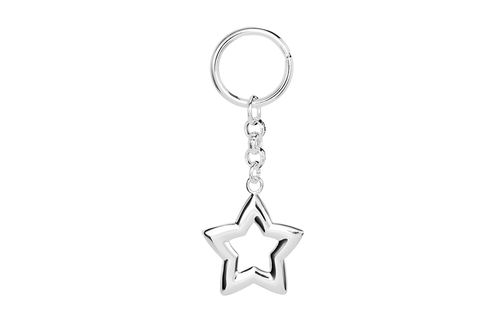 [1306000000PL] Llavero plata 925 aro estrella
